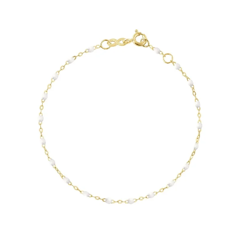 18K Gold & White Resin Extra Small "Classic" Bracelet