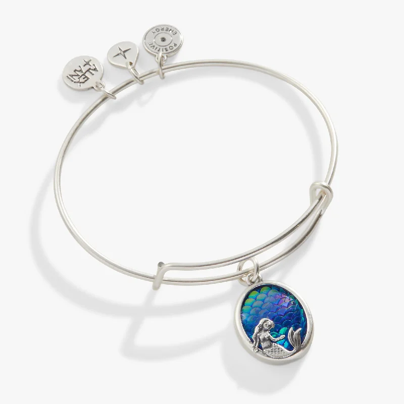 Iridescent Mermaid Charm Bangle