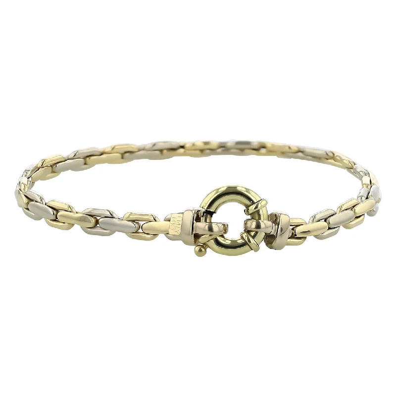 Two-Tone 14K Boston Link 7-Inch Chain Bracelet