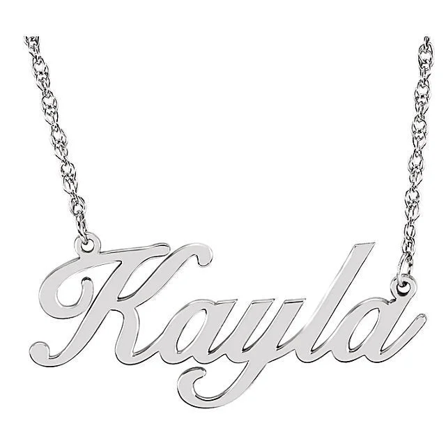 14KT GOLD PERSONALIZED NAMEPLATE NECKLACE