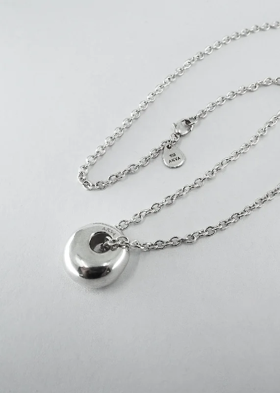 Puka Drop Silver Necklace