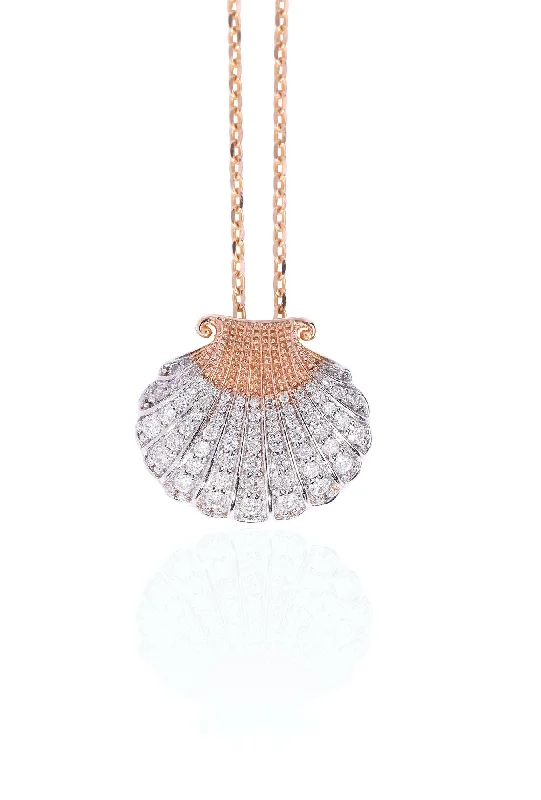 Aphrodite 14K Rosegold Necklace w. Diamonds