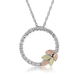 Black Hills Gold CZ Eternity Circle Necklace