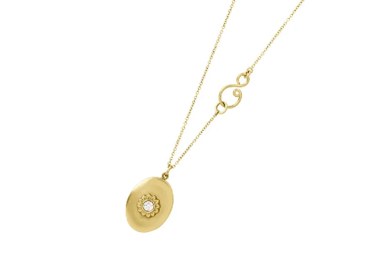 Garland 18K Gold Necklace w. Diamond