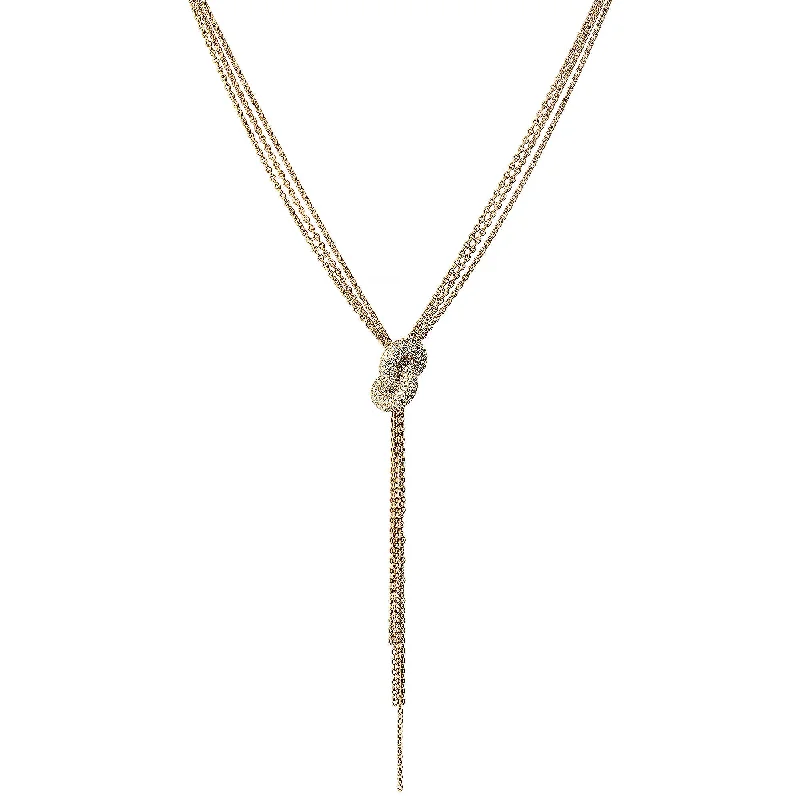 The Legacy Knot 18K Gold Necklace w. Diamonds