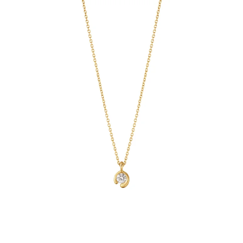 Mercy 18K Gold Necklace w. 0.10ct Diamond