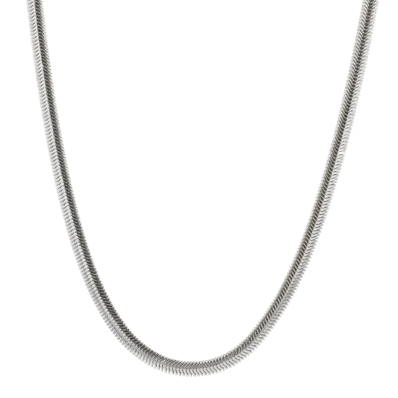 Rocks Snake Silver Necklace