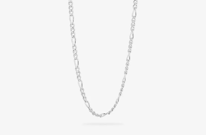 IX Chunky Figaro Silver Necklace