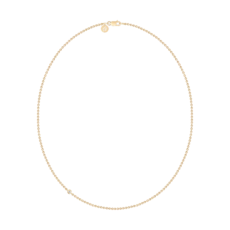 Fina Gold Plated Necklace w. Zirconia