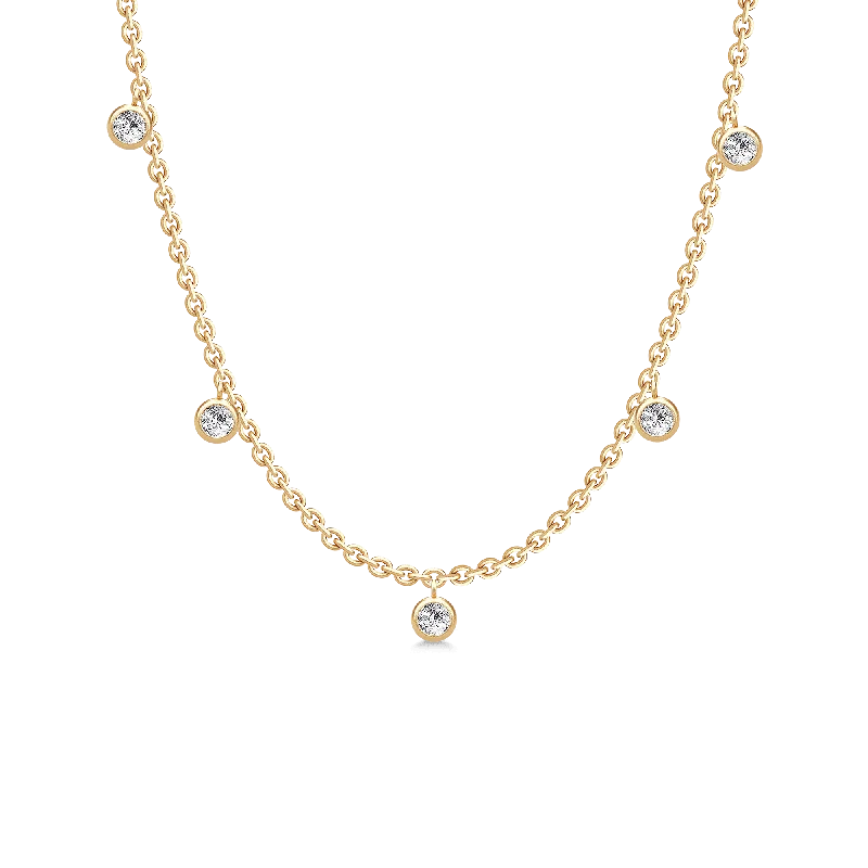 Grace Gold Plated Necklace w. Zirconia