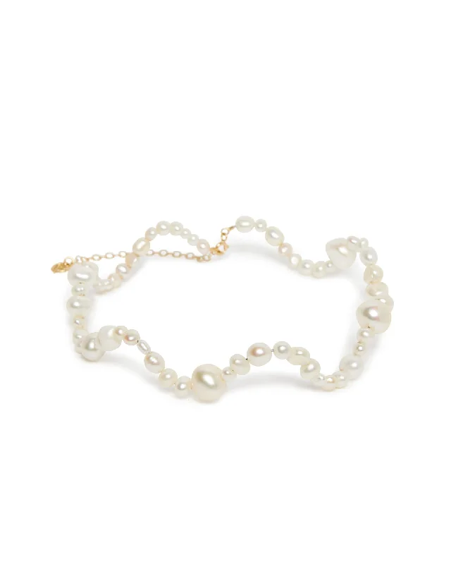 Portami a Ballare 9K Gold Choker w. Pearls