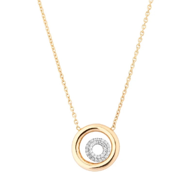 Matiné 18K Gold & Whitegold Necklace w. 31 Diamonds