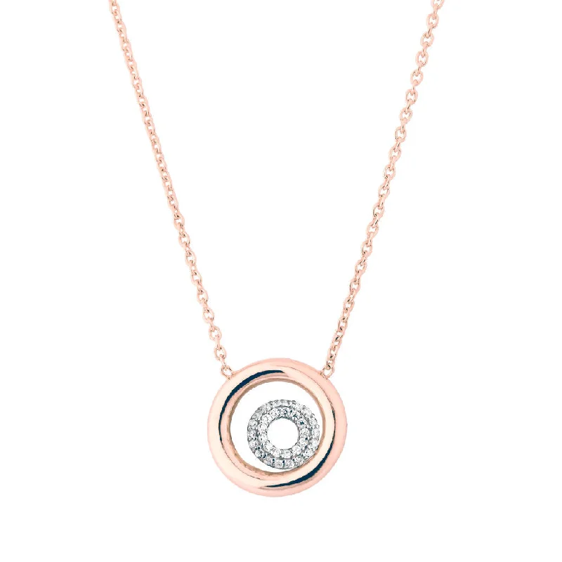 Matiné 18K RoseGold & Whitegold Necklace w. 31 Diamonds