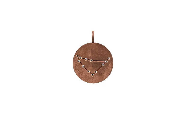 Constellation Capricorn 14K Gold, Whitegold or Rosegold Pendant w. Diamonds