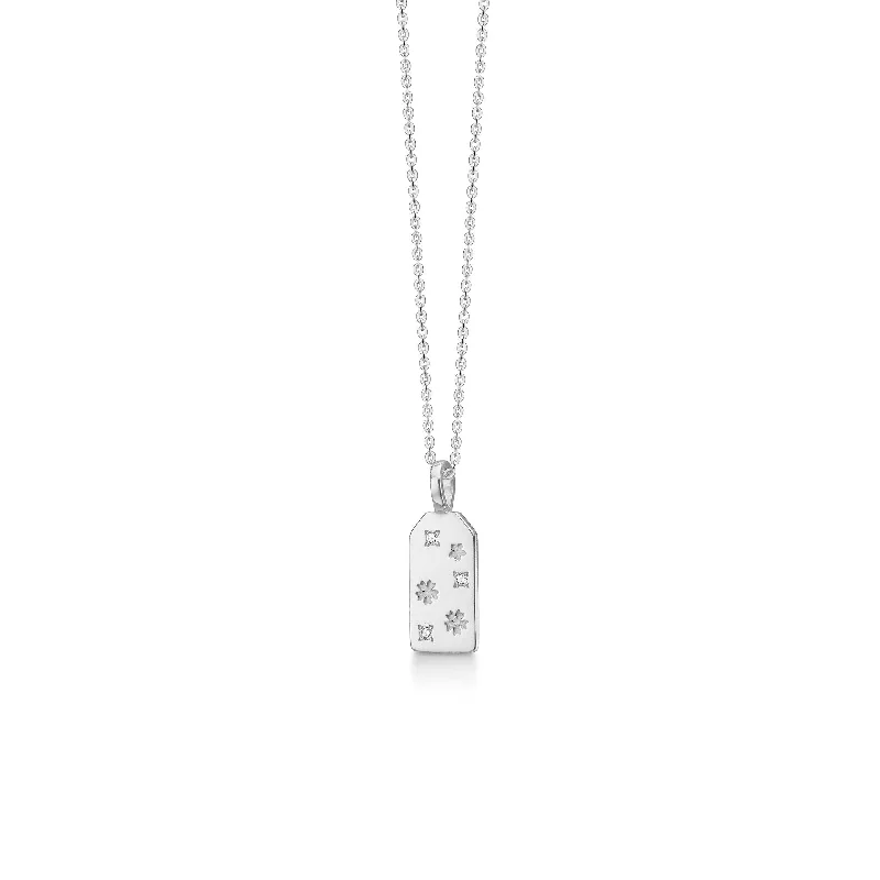 Omamori Flower Silver Necklace w. Zirconia