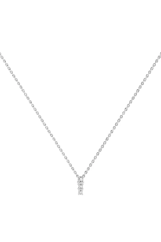 Degrade 18K White Gold Necklace w. Lab-Grown Diamonds