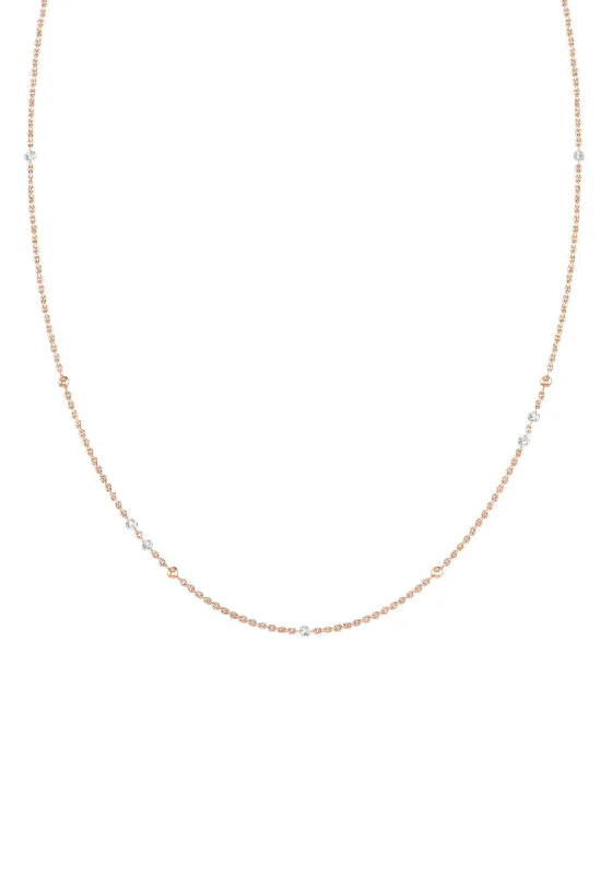 Nude 18K Rosegold Necklace w. Lab-Grown Diamonds