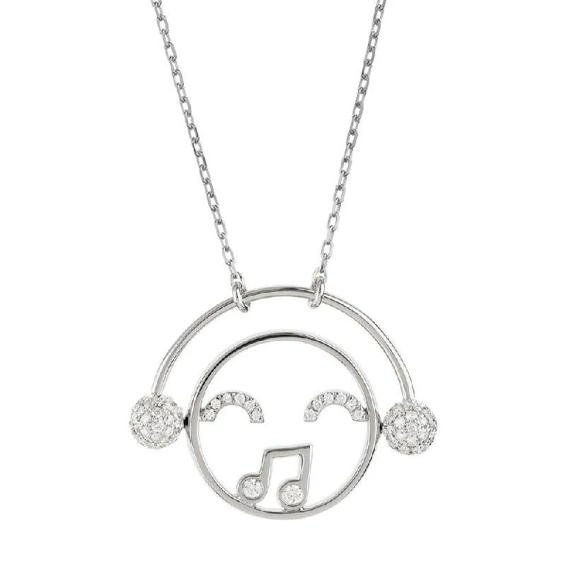 MOYEN DJ 18K Whitegold Necklace w. Diamond