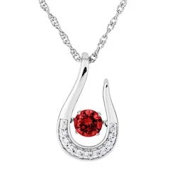 Silver Elegance Birthstone Necklace