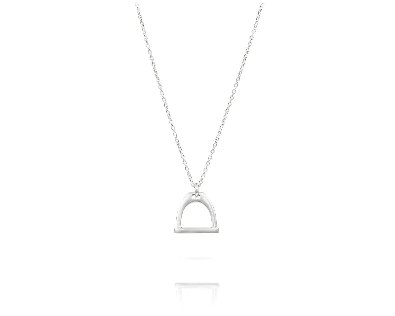 Small Stirrup Charm Necklace