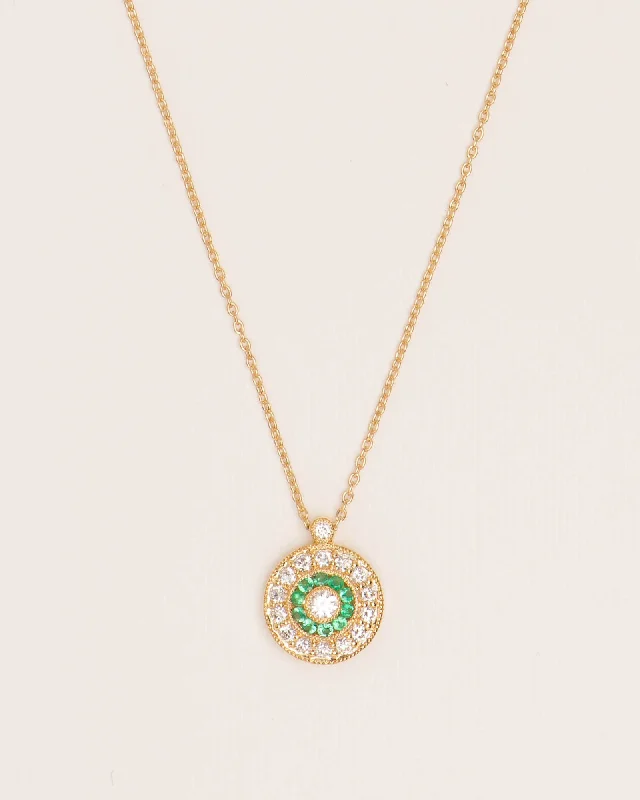 Emerald & Diamond Rosas 18K Gold Necklace